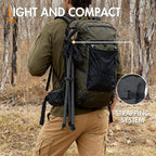 Portal Folding Camping Stool Portable Foldable Tripod Seat for Hiking Hunting Walking Fishing Travel Outdoors with Side Pockets Sturdy Steel Legs Support Up to 225 LBS