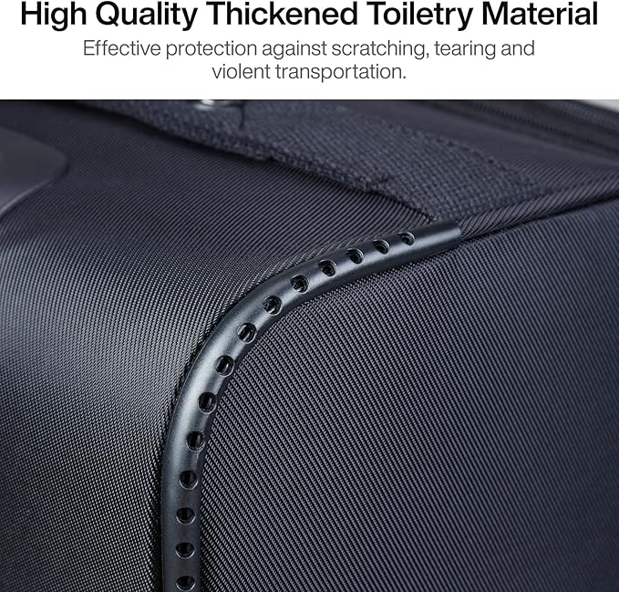 Hanke 3 Piece luggage Sets Softside Expandable luggage with Spinner Wheels TSA Lock,Travel Lightweight Luggage Sets,Black