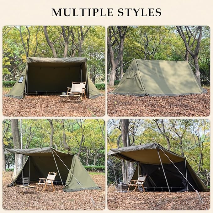 TOMOUNT Bivy Tent Canvas Shelter for Camping for Two Person