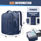 Travel Laptop Backpack, Expandable 40-50L Travel Backpack, 17.3 Inch Carry on Large Luggage TSA Flight Approved Laptop Bag, Multiple Pockets TSA Friendly Water Resistant Business Bag for Men, Blue