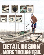 ABBOARD Inflatable Stand Up Paddle Boards - Extra Wide Fishing Paddleboard,Cool Design, Ultra Stable Standup SUP,15 D-Rings, 5 Handles,Camera Mount,100L Backpack, 10L Dry Bag,Youth/Adults