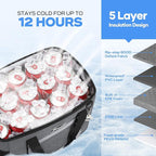 Maelstrom Collapsible Soft Cooler Bag, 24/30/60/75 Cans Beach Cooler, Ice Chest, Leakproof & Portable for Beach, Camping, Road Trips & Grocery Shopping