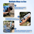 Gravity Fed Water Filtration System with Adjustable Tree Strap, Large Gravity Bag with Filter Straw, Water Purifier Survival for Travel, Backpacking, and Emergency Preparedness (12L)