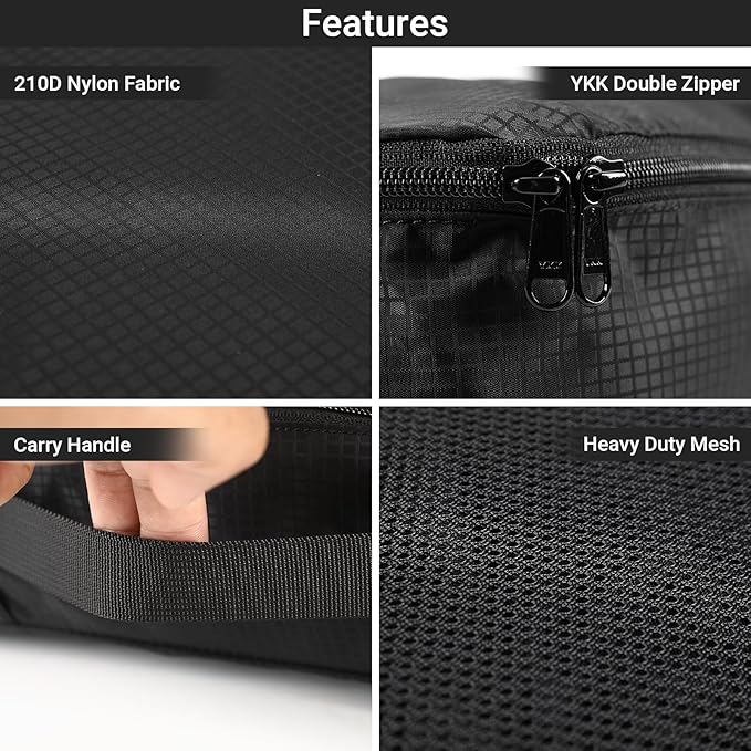 Tactical Packing Cubes 6 Packs Lightweight Luggage Set Packing for Outdoor Organization Travel Accessories Bag Utility Travel Storage Bag