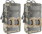 2 Pack Molle Pouches - Tactical Compact Water-Resistant EDC Pouch Bag Small Utility Pouch