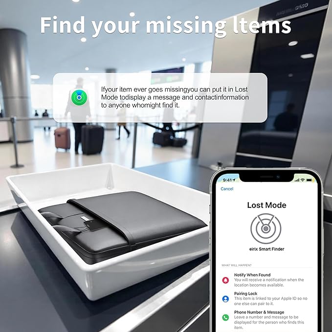 OTIC Wallet Tracker Card, Ultra-Thin 1.7MM Rechargeable Finder, Works with Apple Find My (iOS Only), Item Locator for Luggage Tags, Passports, Phone, IP67 Waterproof, (4-Pack)