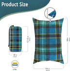 Camping Pillow Shredded Memory Foam Travel Pillows for Sleeping Compressible Lightweight Camp Pillow Washable Backpacking Pillow for Camping & Hiking Firm Supportive Small Pillow for Travel