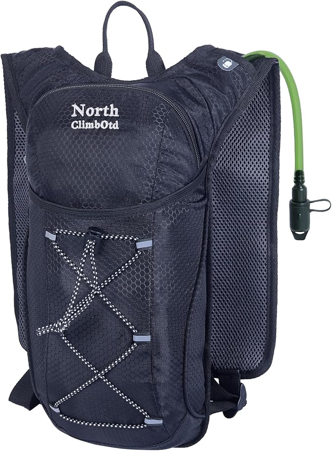 Hydration Backpack, Water Buffalo Hydration Backpack with 2L Water Bladder, Water Pack Backpack for Outdoor Sports of Running Hiking Camping Cycling Skiing for Women Men, Black