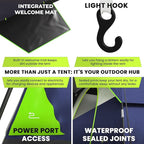 ArkTrek 6 Person Tents for Camping-Robust Family Camping Tent Cabin w Ground Sheet, Rainfly Cover, Powerport-Comfy Large Quick, Waterproof Pop up Camping Tent for Picnics Fishing Hiking