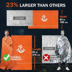 3-Pack Emergency Blanket, Extra-Thick Extra-Large Survival Blanket, Thermal Reflective Emergency Thermal Blanket for Outdoor Adventures, for Camping, Hiking, and Car Emergencies