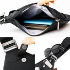 Anti-Theft Crossbody Sling Bag Unisex Slim Water Resistant Shoulder Bag Outdoor Casual Hiking Daypack