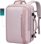 PIJUSHI Travel Backpack for Women Expandable Carry on Luggage Backpack Airline Approved Personal Item Laptop Bag(PE034 Light Purple)