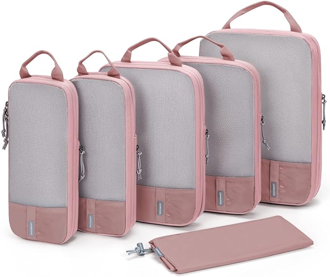 BAGSMART 6 Set /4 Set/2 Set Compression Packing Cubes for Travel, Lightweight Luggage Organizer Bags, Durable Space Saver Bags Travel Essentials