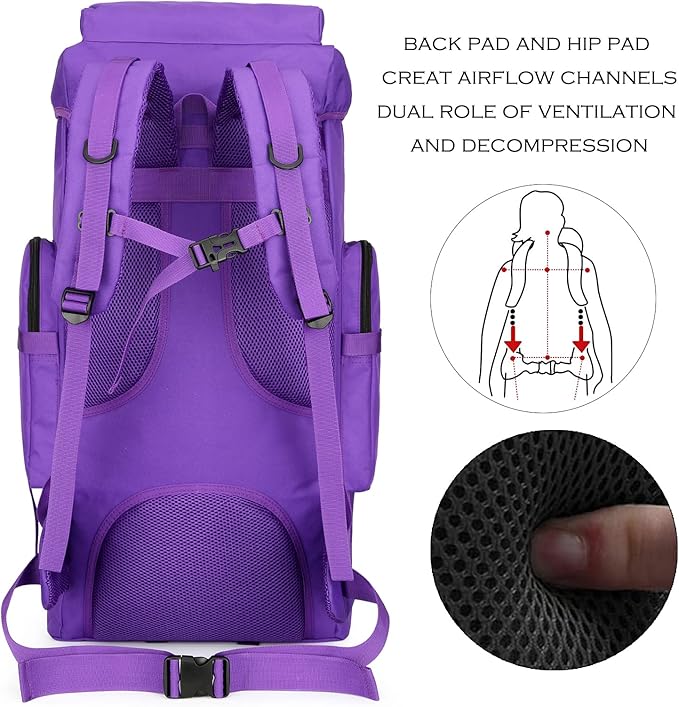 Hiking Backpack for Men 70L/100L Camping Backpack Military Rucksack Molle 3 Days Assault Pack for Climbing