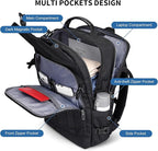 WITZMAN Travel Laptop Backpack for Men Fit 16 inch Computer Carry-on Airline Approved with USB Charging Port(B716 Black)