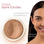 4pc (COCOA) KIT w/KABUKI BRUSH Mineral Makeup Matte Loose Powder Foundation Concealer Blush Long Lasting Bare Face Cosmetics