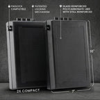 STOPBOX PRO Gun Safe Alternative for Handgun Storage, Instant Access Portable Gun Case, TSA Compliant Gun Lock Box for Car or Travel Safe Box, Quick Access Handgun | Black - 2PK (Compact Only)