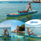 Inflatable Stand Up Paddle Board: Uboway Inflatable Kayak Paddle Board with Premium SUP Accessories, Non-Slip Comfort Deck with Backpack, Bonus Dry Bag & Hand Pump, Sup Board for Yoga Fishing Surf