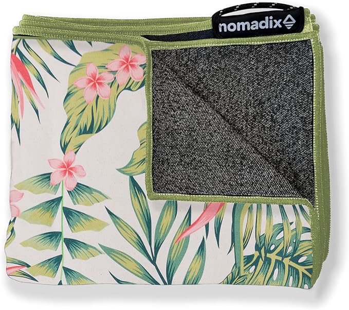Nomadix Original Towel - Perfect for Beach, Pool, Travel, Camping, Yoga - Made with Recycled Materials - Super Absorbent - Sand Resistant -Palms Pink - 72.5" x 30"