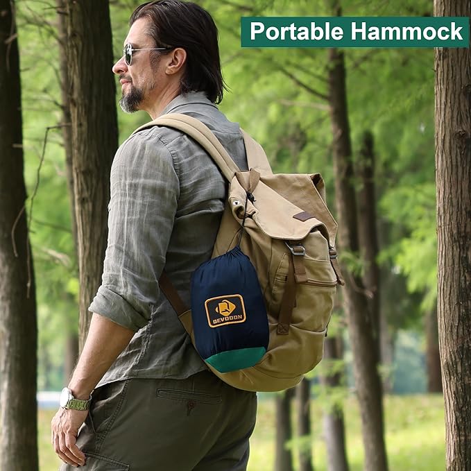 Camping Hammock with Net,Travel Portable Lightweight Hammocks with Tree Straps and Solid D-Shape Carabiners,Parachute Nylon Hammock for Outsides Backpacking Beach Backyard Patio Hiking