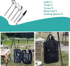 Camping Kitchen Utensil Set Outdoor Cooking Set Accessories Camping Cookware Kit for Travel, RVs, BBQs Stainless Steel Portable Camping Essentials Cooking Knife Set