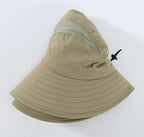 Home Prefer UPF 50+ Mens Wide Brim Fishing Hat with Neck Flap Sun Hat for Men Women Sun Protection Cap