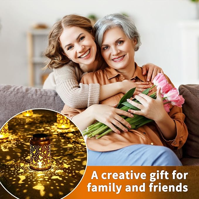 Duck Solar Lanterns Outdoor Waterproof Hanging Solar Lights Duck Garden Decor Gifts for Women Men Metal Lantern Decoration Outside for Yard, Patio, Backyard, Porch, Pathway, Lawn