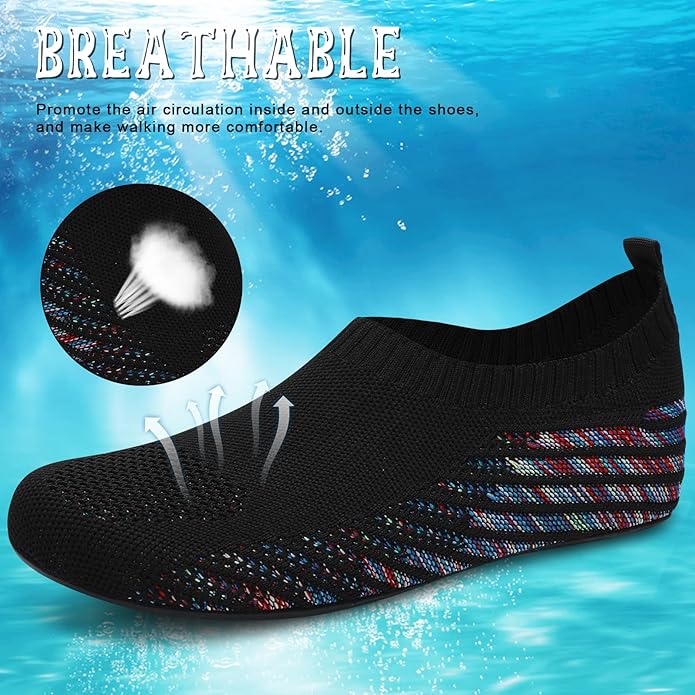 ANLUKE Womens Mens Water Shoes Barefoot Quick-Dry Aqua Socks for Beach Swim Surf Water Sport