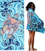 Microfiber Lightweight Thin Beach Towel Sand Free Quick Dry Absorbent Compact Towels for Swimming Pool Camping Beach Accessories Large Easy Pack Travel Things for Vacation Essentials Gift Adult