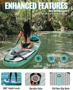BM Paddle Board Inflatable Stand Up Paddle Board, SUP Paddleboard for Adult, Premium Accessories | Non-Slip EVA Deck & Foam Handles, Camera Mount, Double Action Pump, 85L Travel Backpack