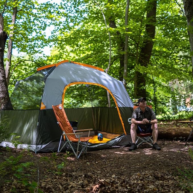 CAMPROS CP Tents for Camping 6 Person Tent Waterproof Windproof Double Layer Family Camping Tent, Easy Setup Dome Tent with Large Mesh Windows & Wider Door for Outdoor Camping & Hiking
