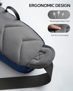 WATERFLY Fanny Pack Waist Bag: Hiking Water Bottle Holder with Strap Waist Pack for Women Men Hydration Hip Packs for Running Walking Traveling-Blue