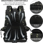 Military Tactical Backpack 45L/25L 3 Day Assault Pack Molle Daypack Hiking Backpack for Men and Women