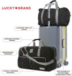 Lucky Travel Duffel Bags 115L, Gym Bag, Travel Bag & Large Duffle Bag for Men, Foldable Overnight Weekender Bags for Women & Men with Adjustable Shoulder Strap, Black