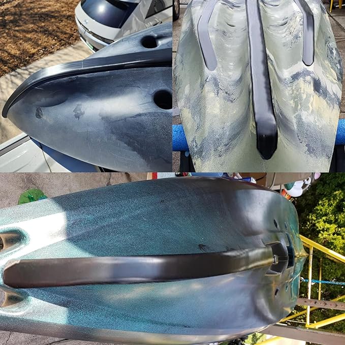 Keel Guard for Kayak,4" Width Black Boat Keel Protector for Kayak Canoe Jetski Catamarans SUPs Boards,Self Adhesive DIY Kayak Keel Guard Protector Tape Hull Shield Protective Guard