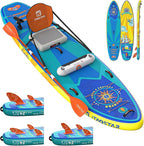 Journey 11'6" / 11'×34" / 11'×35" Extra Wide Paddle Board, One-Stop Premium SUP Board Accessories, Tailored Fins, Stable Inflatable Stand Up Paddle Boards for Youth/Adults of All Skill Levels
