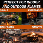 Fire Starters – 50 Natural Fire Starter Pieces for Fireplace, Wood Stove, Campfire, BBQ, Pizza Oven, Fire Pit & Smoker – Safe Charcoal Starters for Grill & Pellet Stove