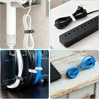 30 Pcs Silicone Cable Ties, Cord Organizer Ties, Cord Ties Reusable, Cord Wrap Cable Organizer 5Inch Cable Management (6 Color) Cbfoeyk