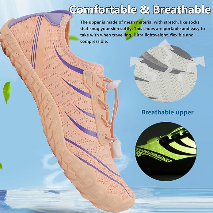 Water Shoes Mens Women Barefoot Shoes Quick Dry Aqua Outdoor Sports for Swim Pool Beach Surf Walk Water Yoga River Lake Hiking Kayaking