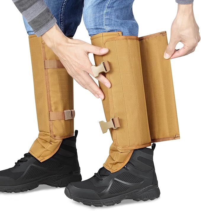 Snake Gaiters Snake Guard Chaps, Waterproof Snake Guards Bite Protection for Lower Legs, Snake Proof Gaiters Fit for Men