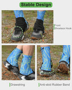 Trail Gaiters, Waterproof Low Shoe Protectors, Adjustable Boots Gators for Hiking & Running - Prevents Debris in Shoes