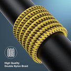 Essri 2Pack for iPhone Charger Cord 10FT, Lighting Cable 10 Feet to USB Charging Cable, Nylon Braided Charging Cord 10 Foot Compatible with iPhone 14 13 12 11 X XS XR 15 Pad -Gold