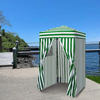 EAGLE PEAK Flex Ultra Compact 4x4 Pop-up Canopy, Sun Shelter, Changing Room, Portable Privacy Canopy Cabana for Pool, Fashion Photoshoots, or Camping, Green/White