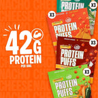 Twin Peaks Low Carb, Keto Friendly Protein Puffs, 2 Serving 12 Pack, (60g, 42g Protein, 4g Carbs)