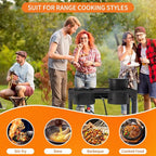 2 Burner Gas Stove, High Pressure Outdoor Propane Burner with Detachable Legs, 150,000 BTU Camping Stove Outdoor Burner with 0-20 PSI Regulator for Camping, Backyard, Outdoor Cooking