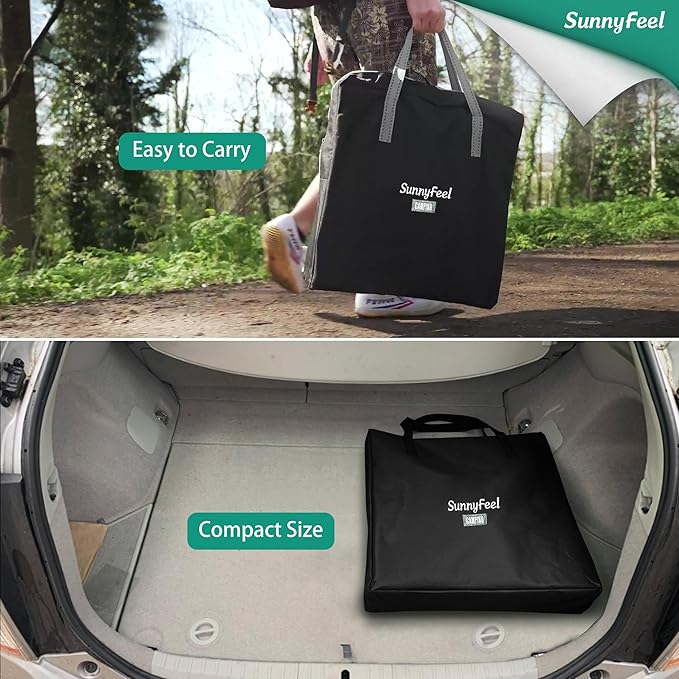 SUNNYFEEL Oversized Camping Directors Chair 500 LBS Heavy Duty, Portable Folding Chair with Side Table, Pocket for Beach, Fishing,Trip,Picnic,Lawn,Concert Outdoor Foldable Camp Chairs