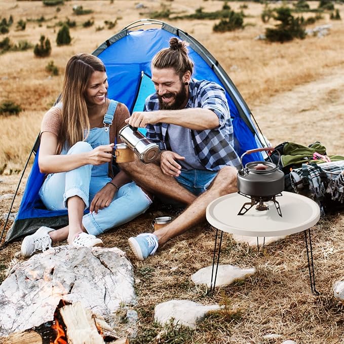 Home or Outdoor Multi-Functional Folding Portable Space-Saving Table (White)