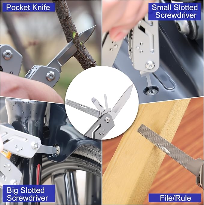 14-In-1 EDC Multitool Pliers, Stainless Steel Multi Pliers, Pocket Knife, Bottle Opener, Screwdriver with Pouch for Survival and Camping