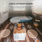 Naturehike Village Instant Tent, 4 Person 8 Person Camping Tent with Full Rainfly, Waterproof Large Cabin Tents for Car Camping