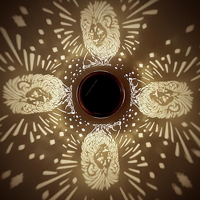 Solar Lanterns Outdoor Waterproof Lion Garden Decorations Gifts for Women Gifts for Mom Grandma Birthday Gifts Hanging Solar Lanterns Outdoor for Garden Decoration, Patio, Lawn, Pathway